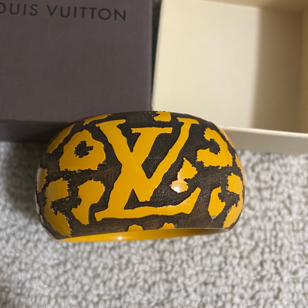 Louis Vuitton Bold Yellow and Brown Bangle